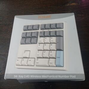 Wireless Number Pad, 34 Key Mechanical Numpad with Gateron Red Switches Hot